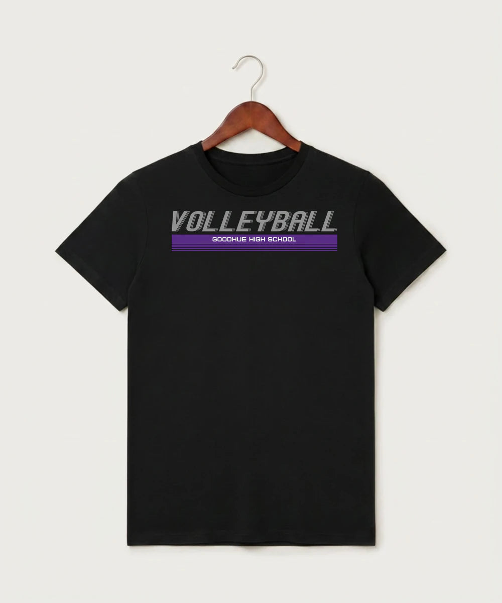 Goodhue High School Volleyball (Girls) - Black T-Shirt - Full Front