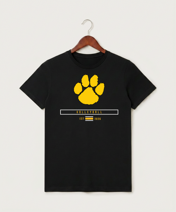 Plainview Elgin Millville H S Volleyball (Girls) - Black T-Shirt - Full Front