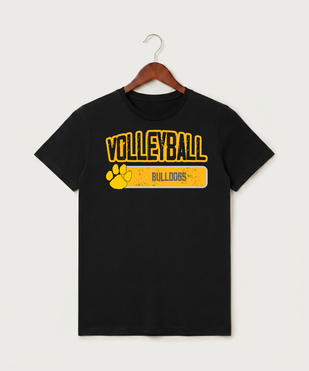Plainview Elgin Millville H S Volleyball (Girls) - Black T-Shirt - Full Front