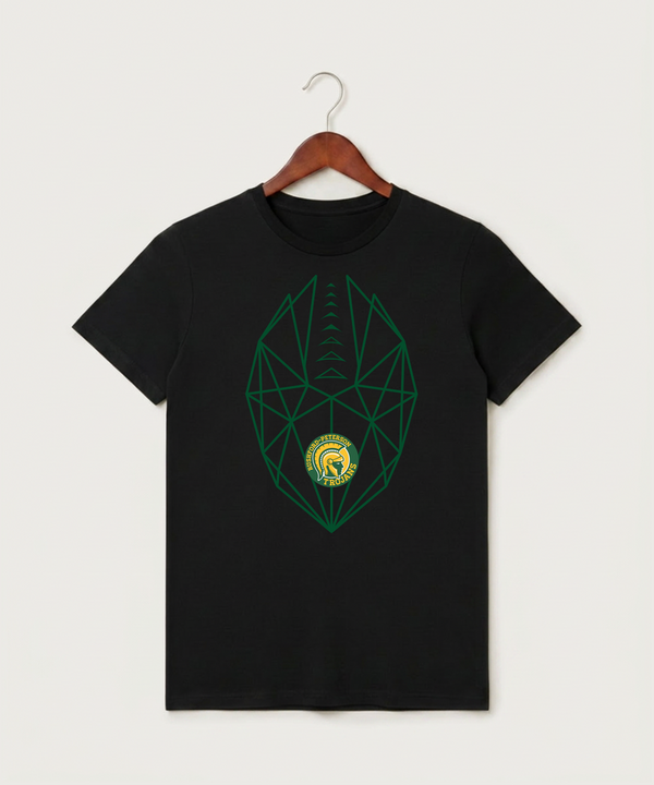 Rushford Peterson High School Football (Boys) - Black T-Shirt - Full Front