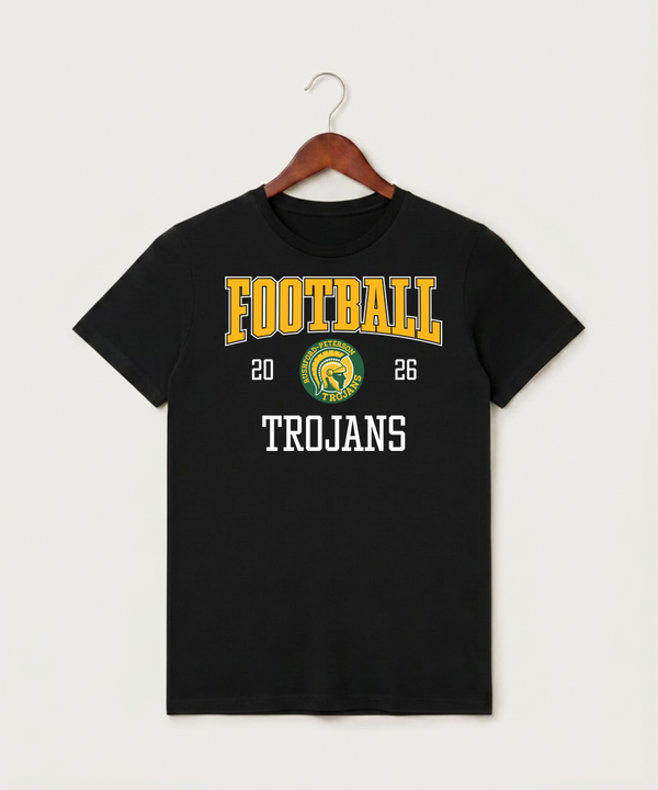 Rushford Peterson High School Football (Boys) - Black T-Shirt - Full Front