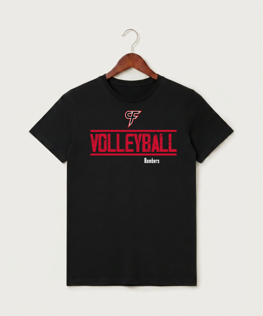 Cannon Falls High School Volleyball (Girls) - Black T-Shirt - Full Front