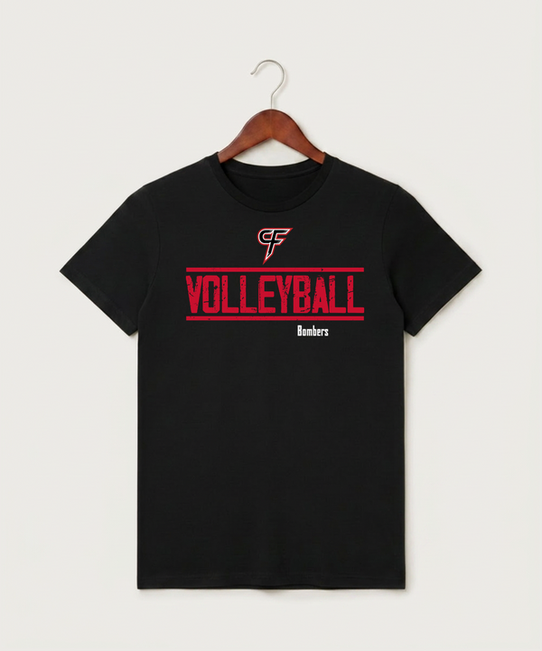 Cannon Falls High School Volleyball (Girls) - Black T-Shirt - Full Front