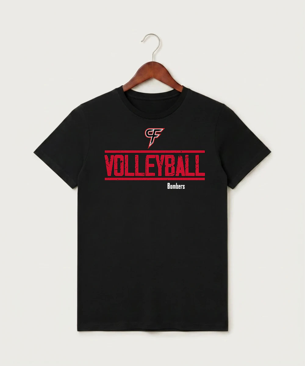Cannon Falls High School Volleyball (Girls) - Black T-Shirt - Full Front