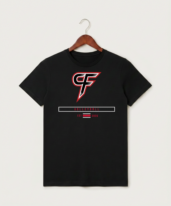 Cannon Falls High School Volleyball (Girls) - Black T-Shirt - Full Front