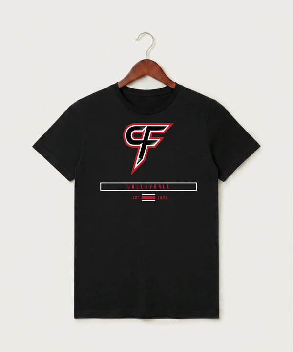 Cannon Falls High School Volleyball (Girls) - Black T-Shirt - Full Front