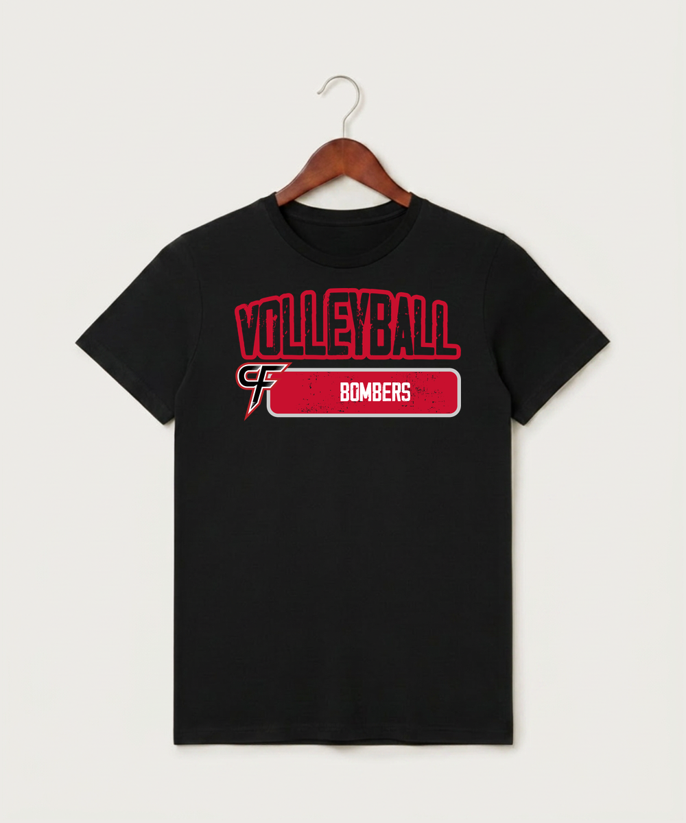 Cannon Falls High School Volleyball (Girls) - Black T-Shirt - Full Front