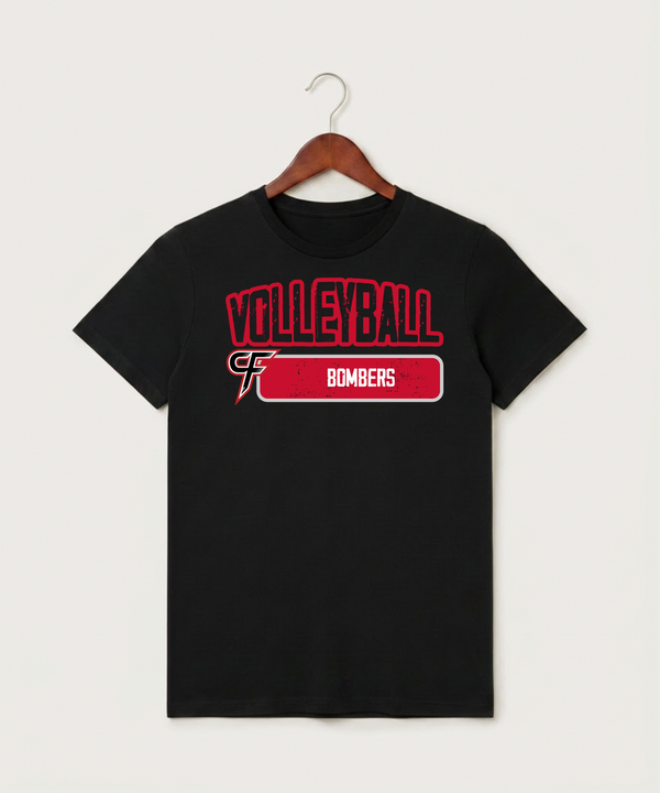 Cannon Falls High School Volleyball (Girls) - Black T-Shirt - Full Front
