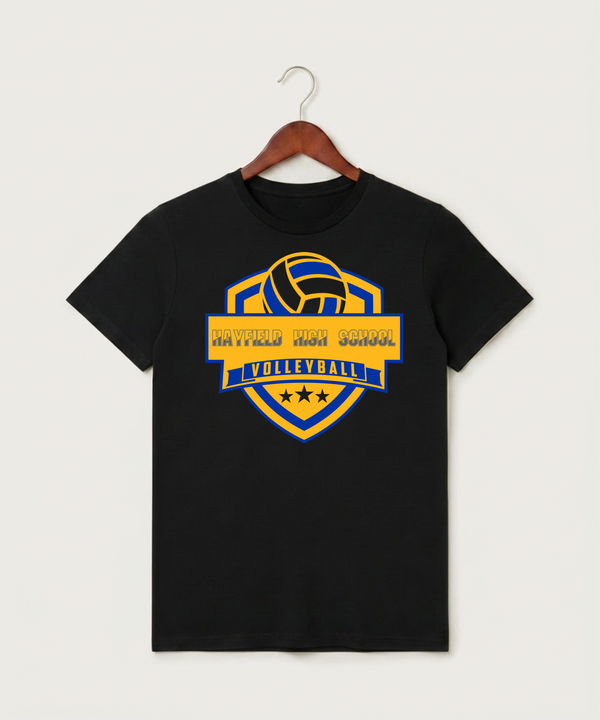 Hayfield High School Volleyball (Girls) - Black T-Shirt - Full Front