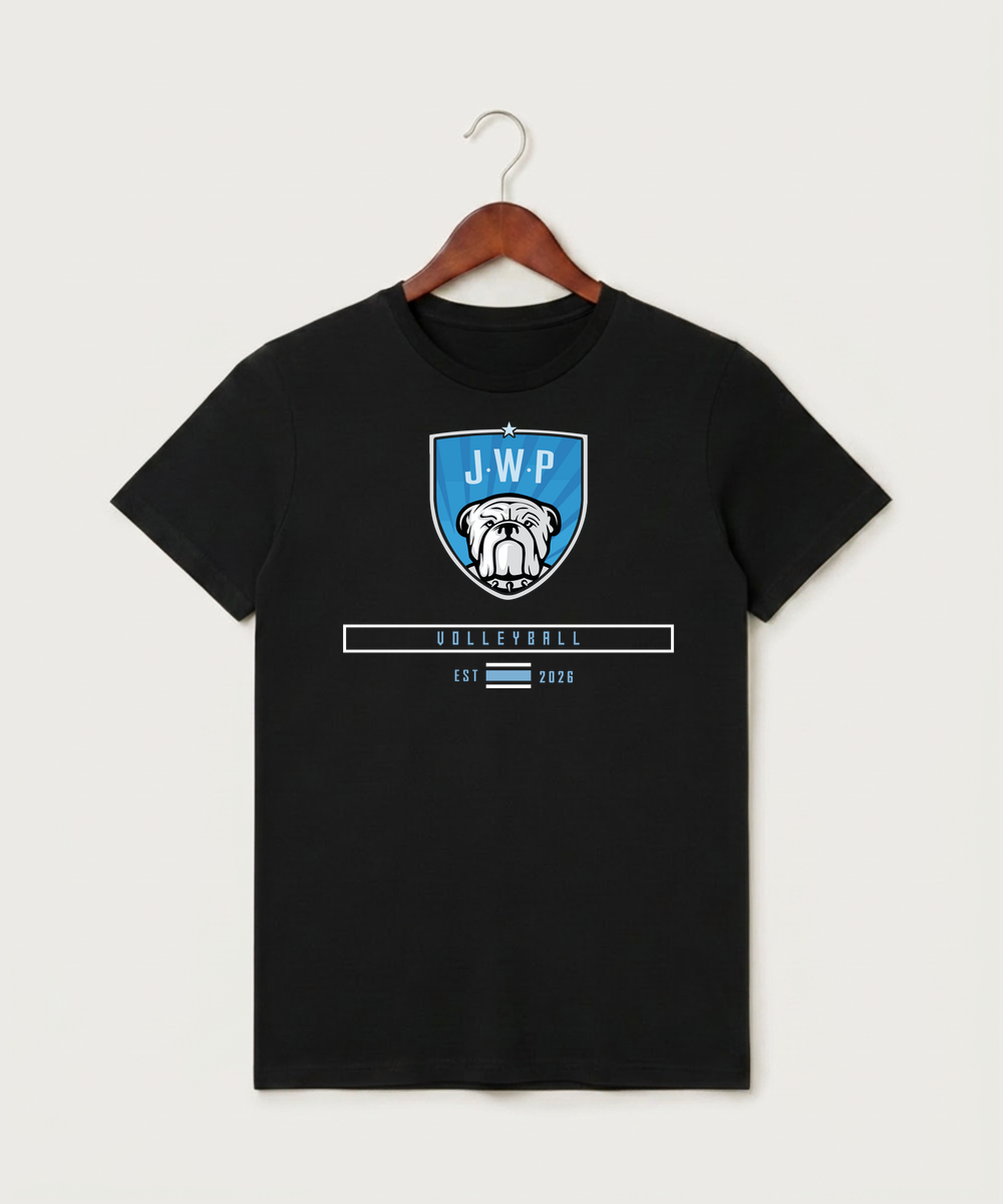 Janesville Waldorf Pemberton Volleyball (Girls) - Black T-Shirt - Full Front
