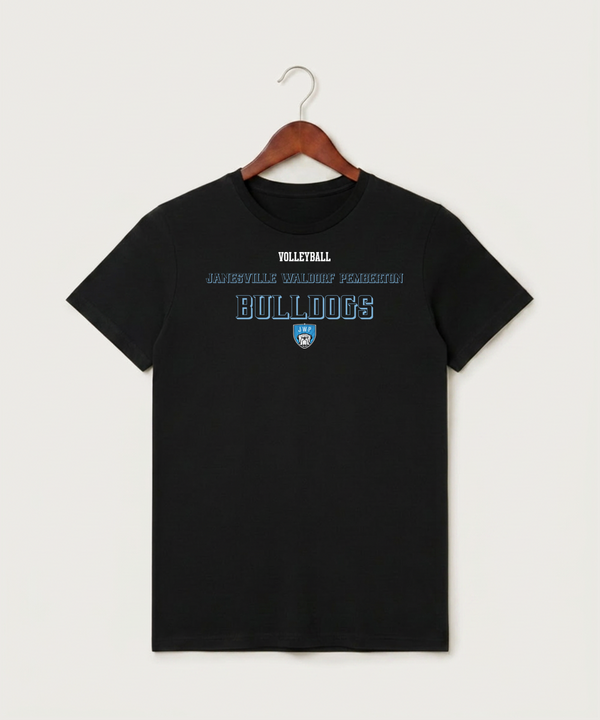 Janesville Waldorf Pemberton Volleyball (Girls) - Black T-Shirt - Full Front