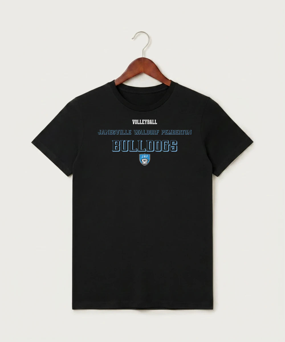 Janesville Waldorf Pemberton Volleyball (Girls) - Black T-Shirt - Full Front