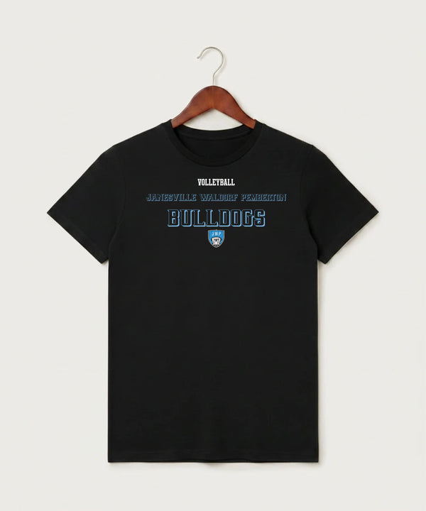 Janesville Waldorf Pemberton Volleyball (Girls) - Black T-Shirt - Full Front