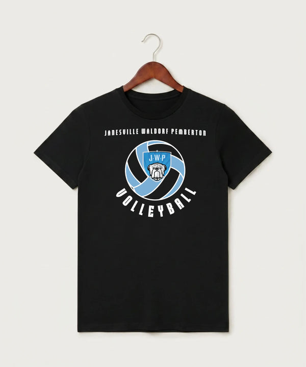 Janesville Waldorf Pemberton Volleyball (Girls) - Black T-Shirt - Full Front