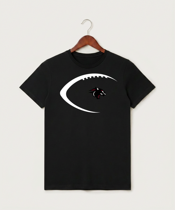 Nrheg Panthers High School Football (Boys) - Black T-Shirt - Full Front