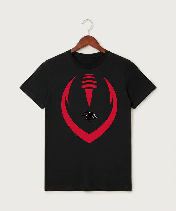 Nrheg Panthers High School Football (Boys) - Black T-Shirt - Full Front
