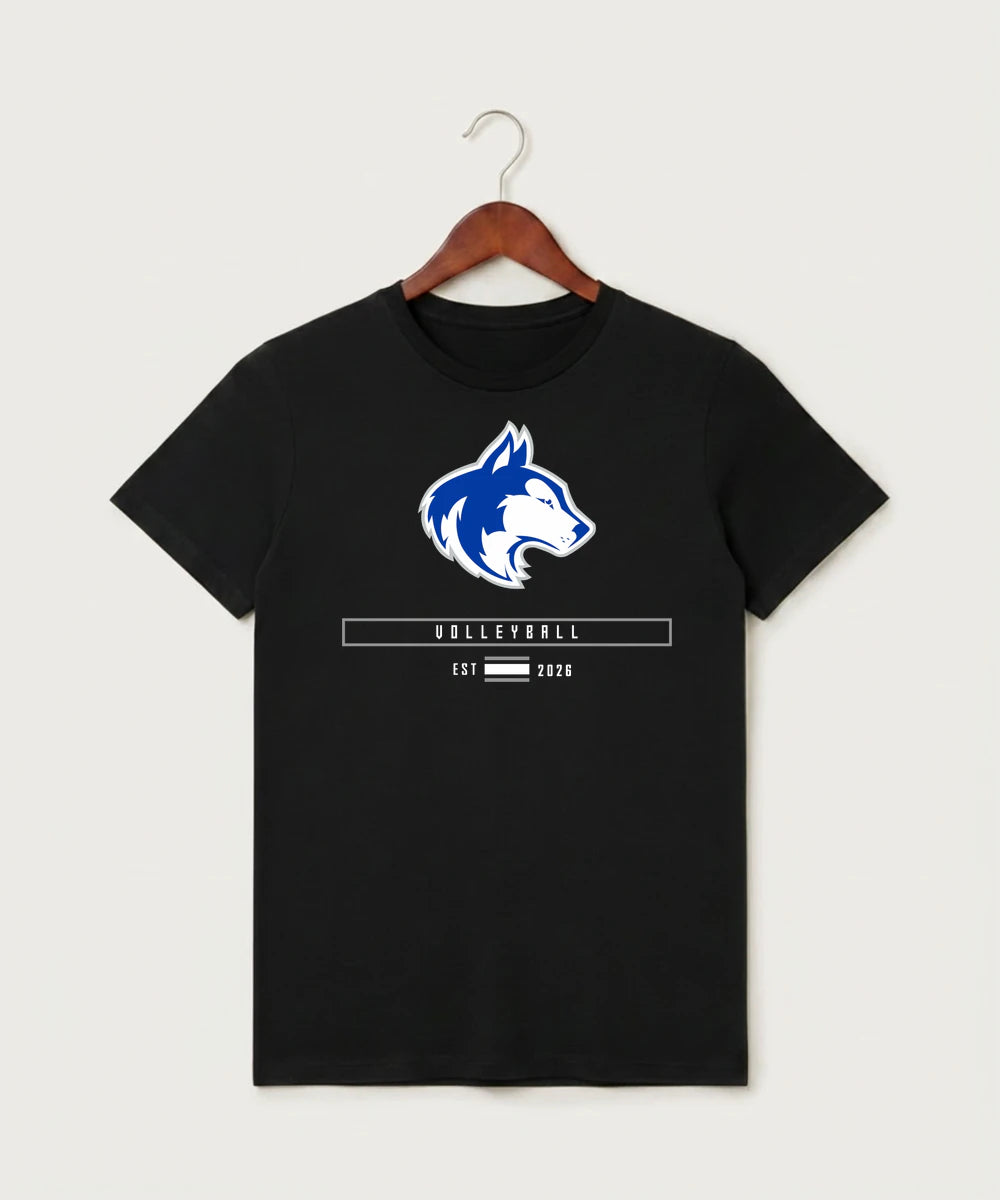 Owatonna High School Volleyball (Girls) - Black T-Shirt - Full Front
