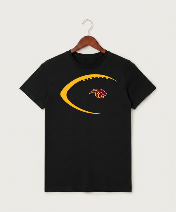 Pine Island High School Football (Boys) - Black T-Shirt - Full Front