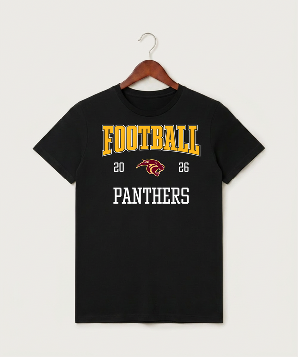 Pine Island High School Football (Boys) - Black T-Shirt - Full Front