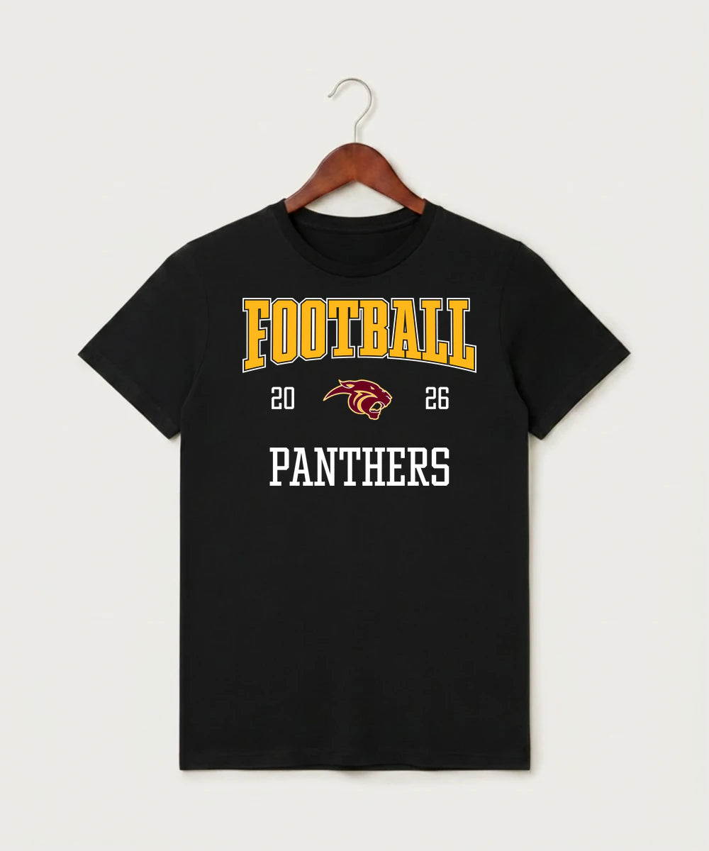 Pine Island High School Football (Boys) - Black T-Shirt - Full Front