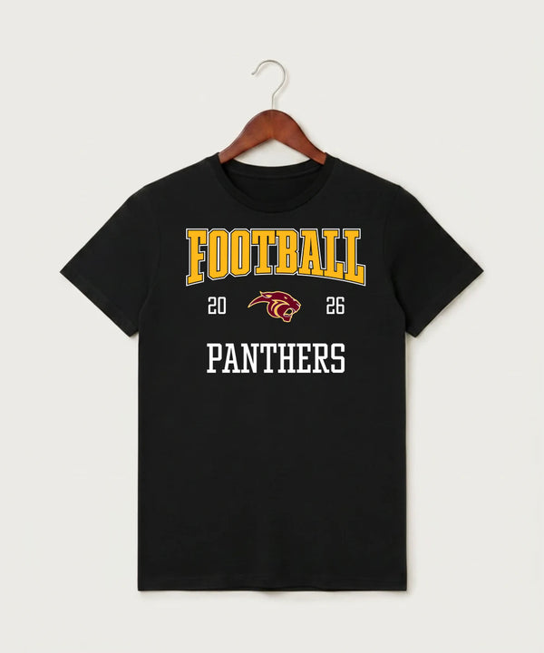 Pine Island High School Football (Boys) - Black T-Shirt - Full Front