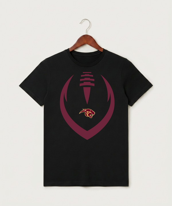 Pine Island High School Football (Boys) - Black T-Shirt - Full Front