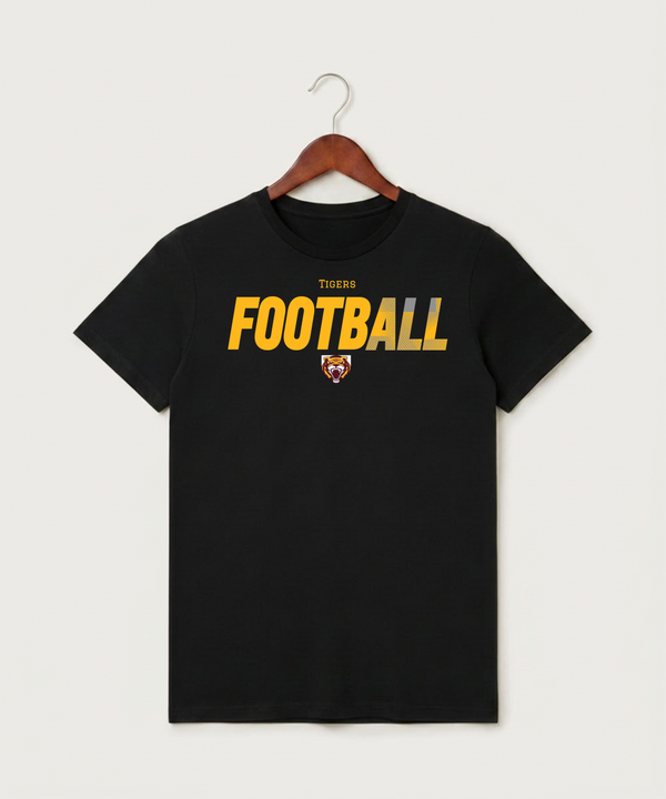 Stewartville High School Football (Boys) - Black T-Shirt - Full Front