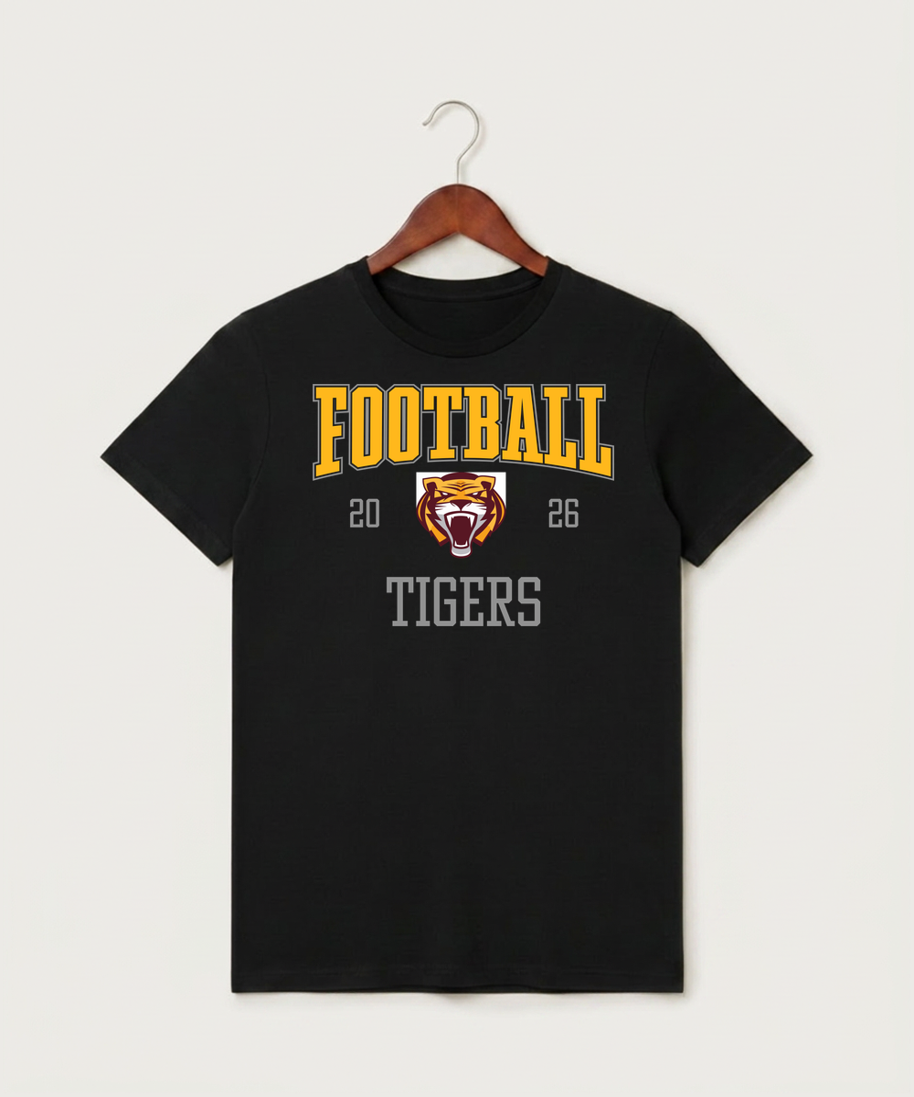 Stewartville High School Football (Boys) - Black T-Shirt - Full Front