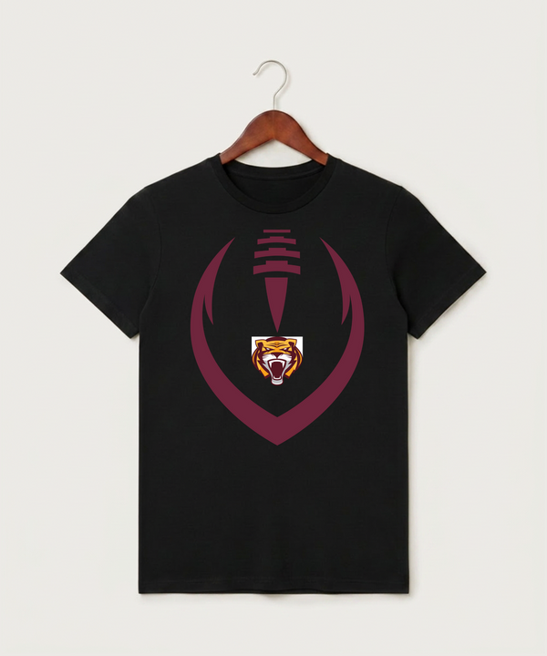 Stewartville High School Football (Boys) - Black T-Shirt - Full Front