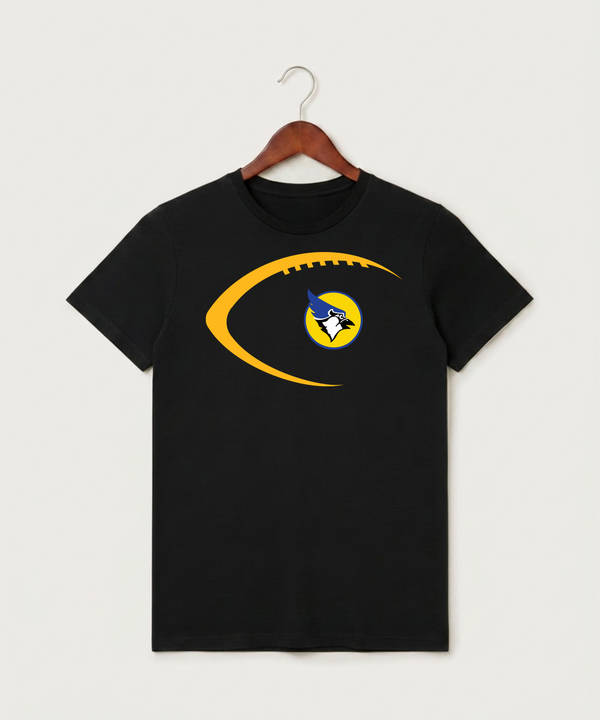 Waseca High School Football (Boys) - Black T-Shirt - Full Front