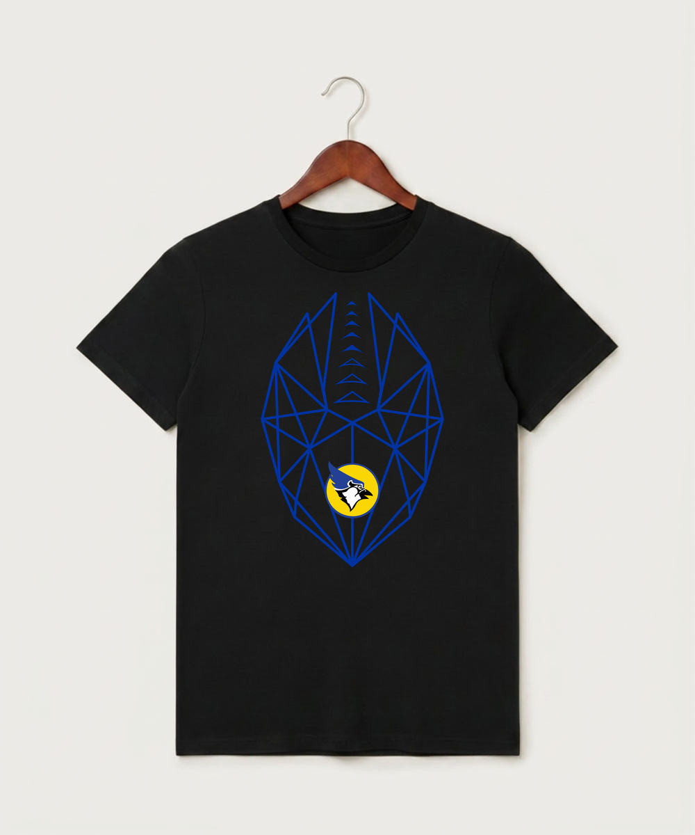 Waseca High School Football (Boys) - Black T-Shirt - Full Front