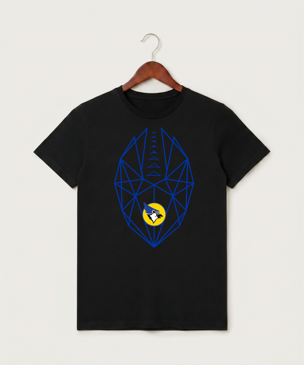 Waseca High School Football (Boys) - Black T-Shirt - Full Front