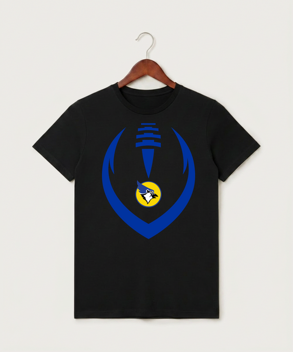 Waseca High School Football (Boys) - Black T-Shirt - Full Front