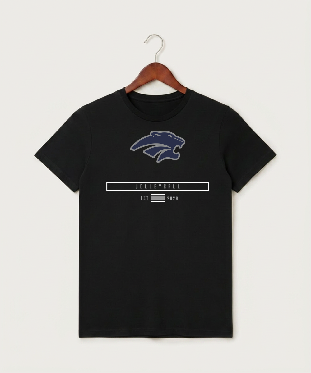 Zumbrota Mazeppa High School Volleyball (Girls) - Black T-Shirt - Full Front