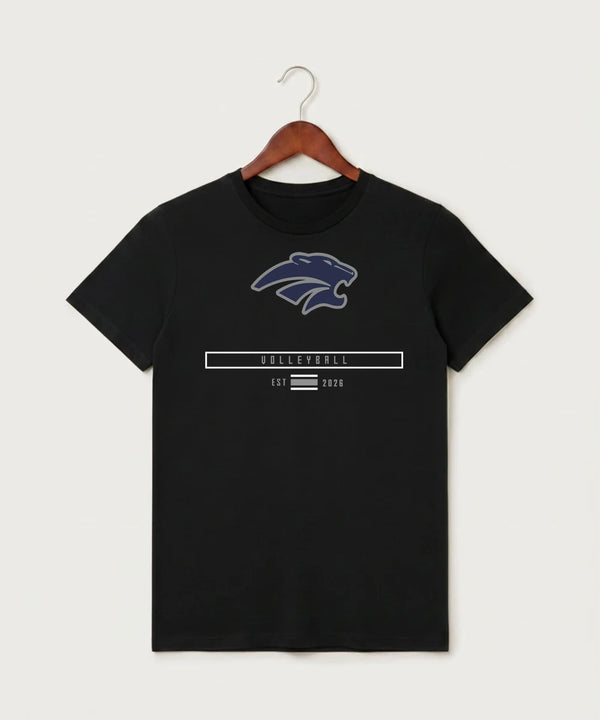 Zumbrota Mazeppa High School Volleyball (Girls) - Black T-Shirt - Full Front