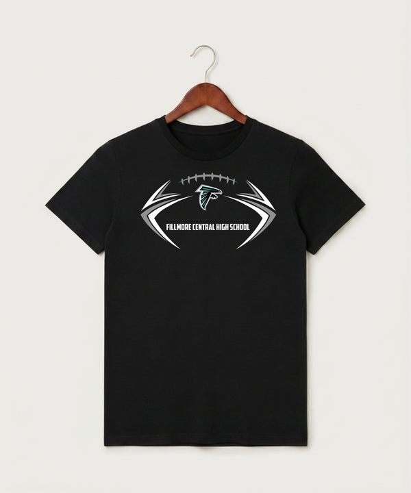 Fillmore Central High School Football (Boys) - Black T-Shirt - Full Front