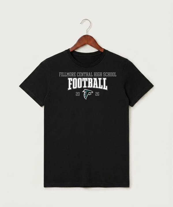 Fillmore Central High School Football (Boys) - Black T-Shirt - Full Front