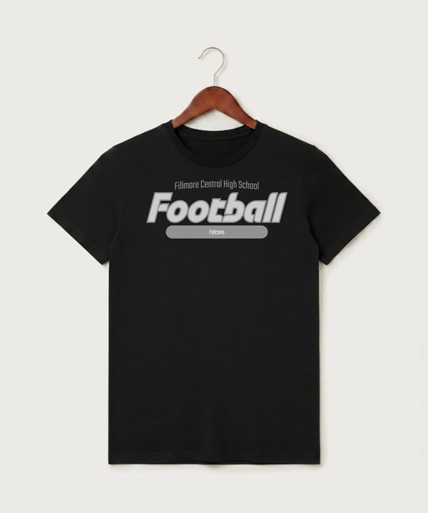 Fillmore Central High School Football (Boys) - Black T-Shirt - Full Front