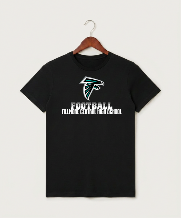 Fillmore Central High School Football (Boys) - Black T-Shirt - Full Front