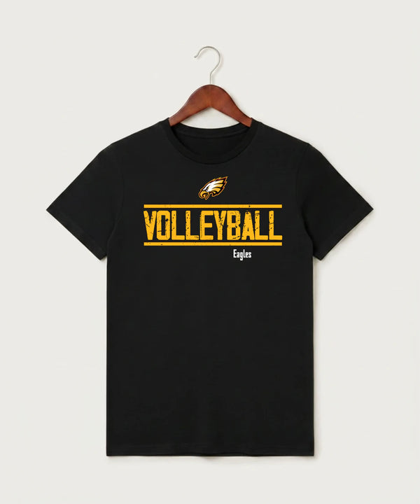 Dover-Eyota High School Volleyball (Girls) - Black T-Shirt - Full Front
