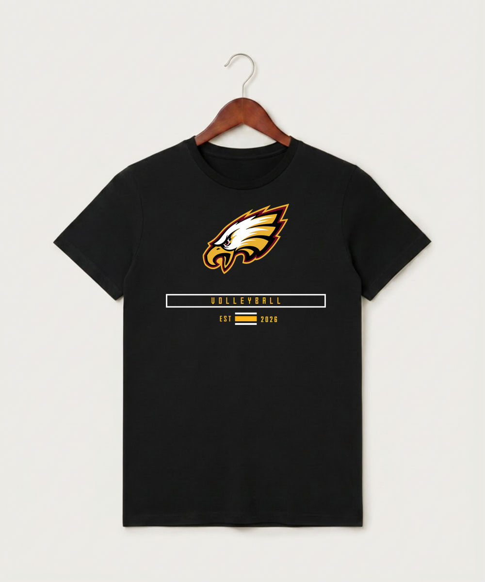 Dover-Eyota High School Volleyball (Girls) - Black T-Shirt - Full Front