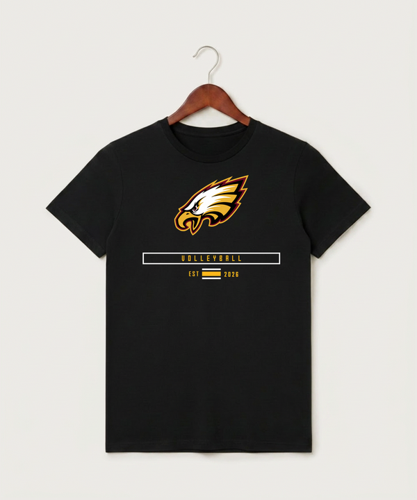 Dover-Eyota High School Volleyball (Girls) - Black T-Shirt - Full Front