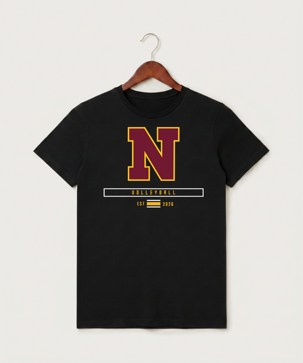 Northfield High School Volleyball (Girls) - Black T-Shirt - Full Front