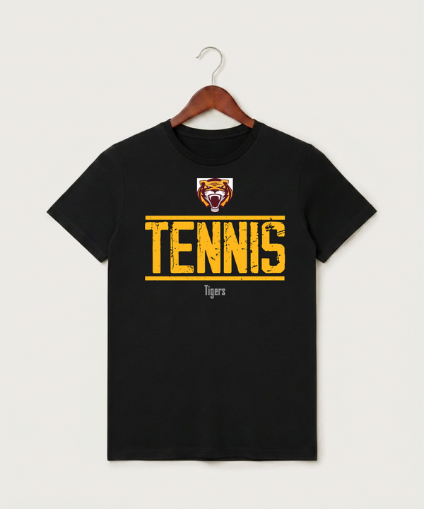 Stewartville High School Tennis (Coed) - Black T-Shirt - Full Front
