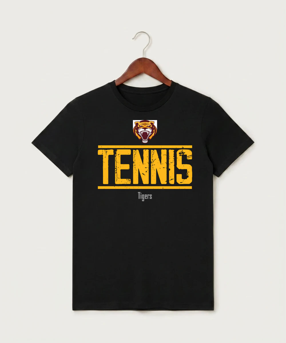 Stewartville High School Tennis (Coed) - Black T-Shirt - Full Front