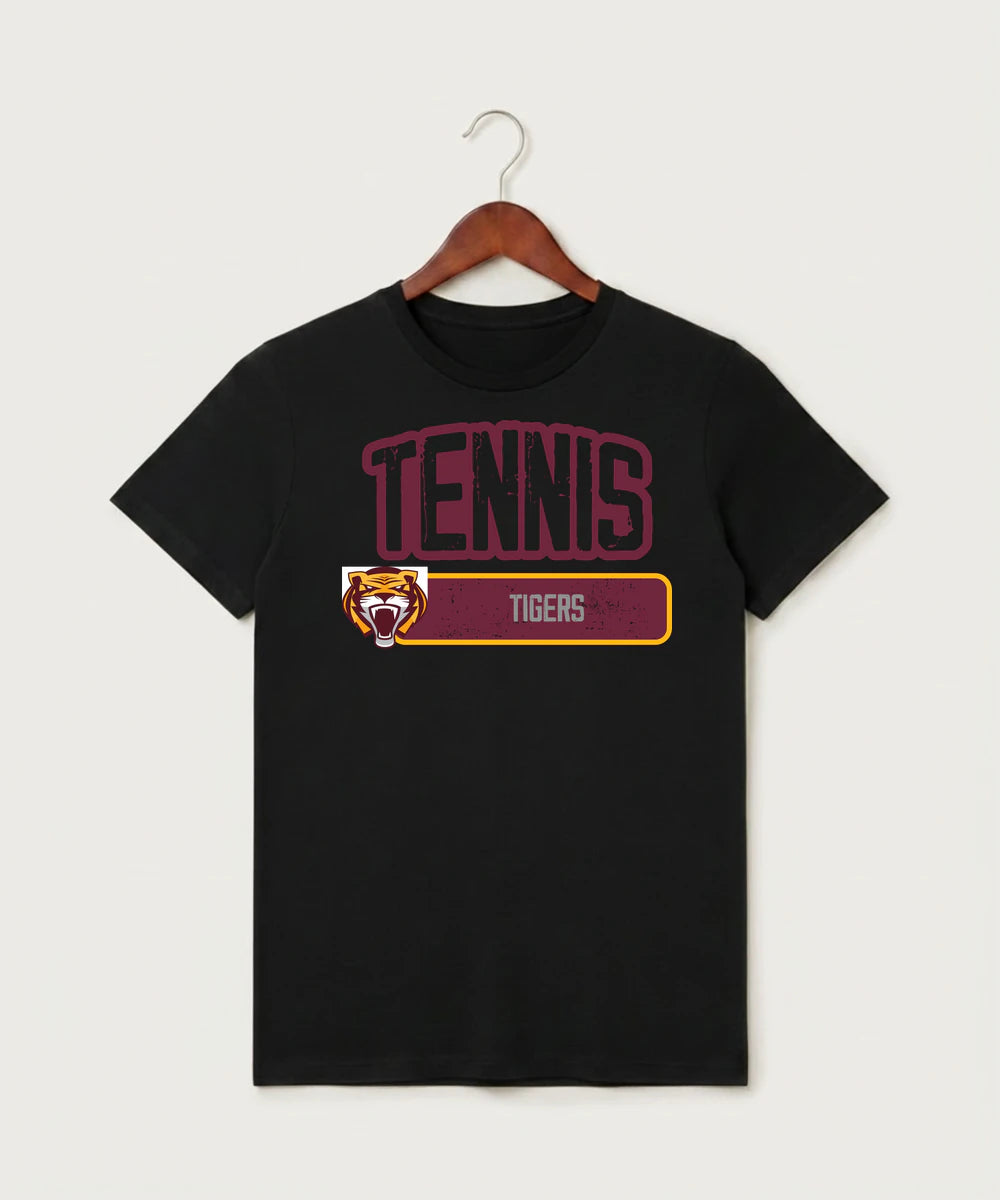 Stewartville High School Tennis (Coed) - Black T-Shirt - Full Front