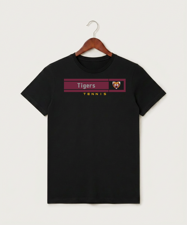 Stewartville High School Tennis (Coed) - Black T-Shirt - Full Front