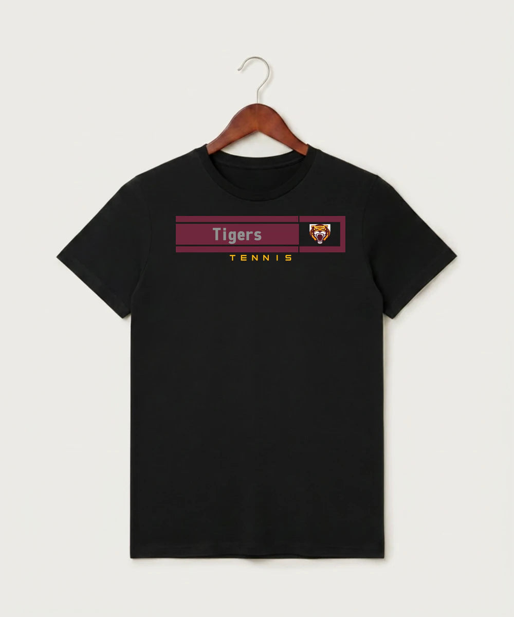Stewartville High School Tennis (Coed) - Black T-Shirt - Full Front
