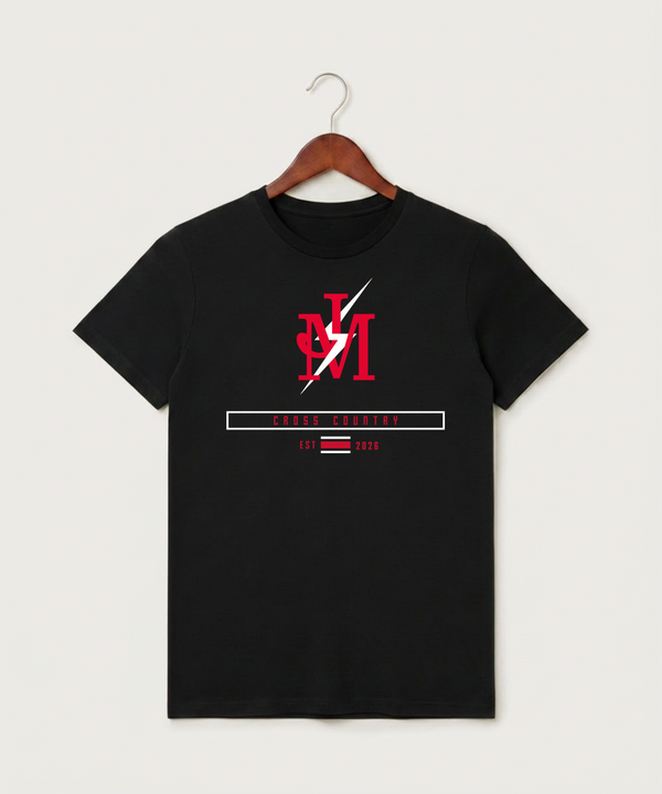 John Marshall High School Cross Country (Coed) - Black T-Shirt - Full Front