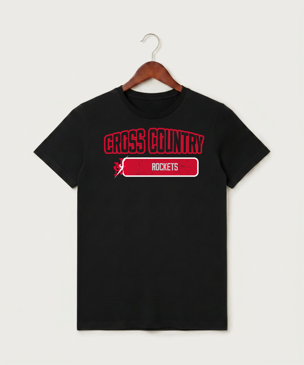John Marshall High School Cross Country (Coed) - Black T-Shirt - Full Front